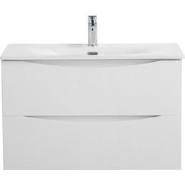 Тумба подвесная с раковиной BelBagno MARINO-CER-MINI-700-2C-SO-BL-P 70 см, bianco lucido - фото 