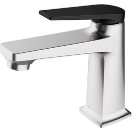 Смеситель для раковины Sole Baikal S051BC, хром чёрный - фото 