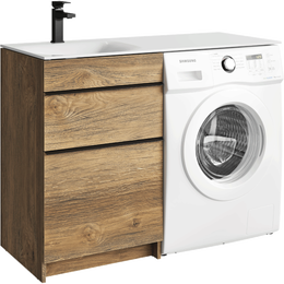 Тумба напольная с раковиной Aqwella Terra 115 см TER01052NDBL, дуб балтийский - фото 