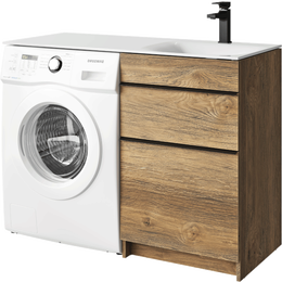 Тумба напольная с раковиной Aqwella Terra 115 см TER01052NDBR, дуб балтийский - фото 