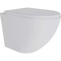 Унитаз подвесной безободковый Veconi Tondo Rimless VCN1-52R с крышкой микролифт - фото 