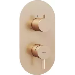 Смеситель для ванны Ravak 3 потребителя Espirit ES 068.60RGB.O3 X070357, розовое золото - фото 