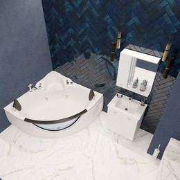 Ванна гидромассажная EvaGold 155x155 см OLB-806 - фото 