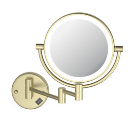 Зеркало косметическое настенное Aquatek AQ4912BG, цвет золото шлифованное - фото 