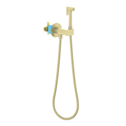 Набор для гигиенического душа Aquatek Оберон AQ1024BG (со скрытой частью и прогрессивным картриджем) золото шлифованное - фото 