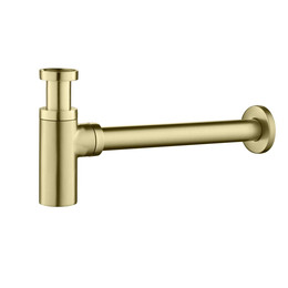 Сифон для умывальника Aquatek AQ6012BG, золото шлифованное - фото 