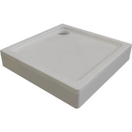 Поддон акриловый Радомир Берген SQ 80х80 см (сифон хром) - фото 