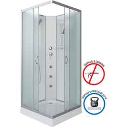 Гидробокс Niagara 90x90 см 11011423BKG, серебро/матовое - фото 