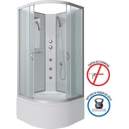 Гидробокс Niagara 90x90 см 23081424BKG, серебро/матовое - фото 