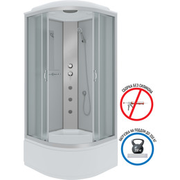 Гидробокс Niagara 80x80 см 23071424G, серебро/матовое - фото 