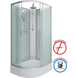 Душевая кабина Niagara 130x90 см NG-33394-14RBKT, серебро/матовое - фото 