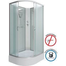 Душевая кабина Niagara 130x90 см NG-33394-14RBK, серебро/матовое - фото 