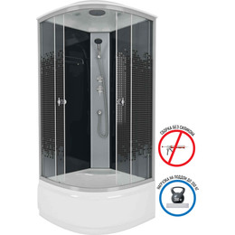 Душевая кабина Niagara 80x80 см 7507, хром/узор - фото 