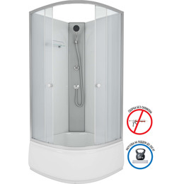 Душевая кабина Niagara 90x90 см E90/40/MT/BK, хром/матовое - фото 