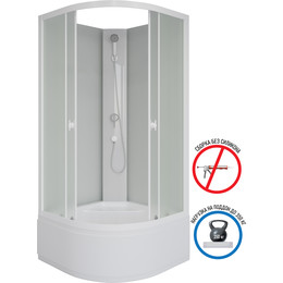 Душевая кабина Niagara 100x100 см P100/40/MT/BK, белый/матовое - фото 