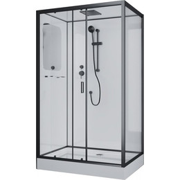 Душевая кабина Niagara Premium 120x80 см NG-6912-01QR BLACK, чёрный/тонированное (безсиликоновая сборка) - фото 