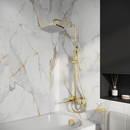 Душевая стойка Grossman Pragma 500.K35.03.320, золото, Цвет производителя: золото - фото 