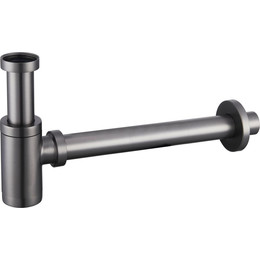 Сифон для умывальника BelBagno BB-SMT2-GM, оружейная сталь - фото 