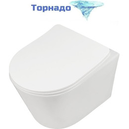 Унитаз подвесной безободковый AN Atria с крышкой микролифт (система смыва Торнадо) - фото 