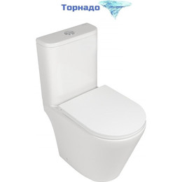 Унитаз-компакт безободковый AN Areta с крышкой микролифт (система смыва Торнадо) - фото 