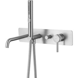 Смеситель для ванны Allen Brau Priority 5.31A06-BN (со скрытой частью) никель - фото 