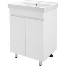 Тумба напольная с раковиной AN Сабина 60 см, белый - фото 