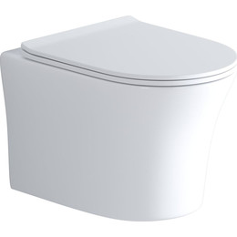 Унитаз подвесной безободковый Grossman Style GR-4475S с крышкой микролифт, белый глянцевый - фото 