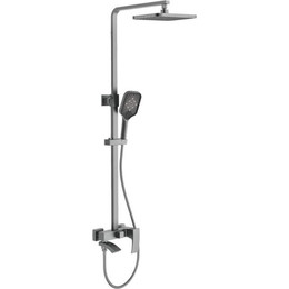 Душевая стойка Gerhans K19114D, оружейная сталь - фото 