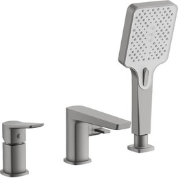 Смеситель для ванны Belz B66715-3, оружейная сталь - фото 