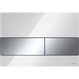 Кнопка смыва TECEsquare 9240802, белое стекло/хром глянцевый - фото 