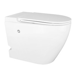 Унитаз приставной импульсный Azario AZ102 с тонкой крышкой микролифт - фото 