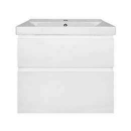 Тумба подвесная с раковиной Azario Мила 60 см CS00091362, белый матовый - фото 