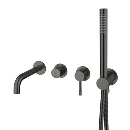 Смеситель для ванны Boheme Uno 464-3-GM (со скрытой частью) графит - фото 