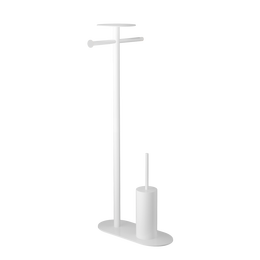 Стойка с полотенцедержателем и ёршиком Boheme Venturo 10953-W, цвет белый - фото 