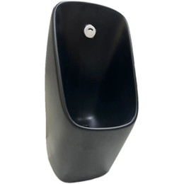 Писсуар подвесной SantiLine SL-6004MB (подвод воды скрытый) чёрный - фото 