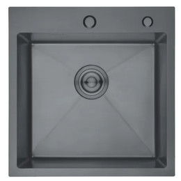 Кухонная мойка Gerhans K34550B 1 мм, PVD графит - фото 