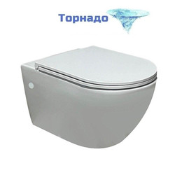 Унитаз подвесной безободковый Azzurra Lilac LIVCSP000000BI (Система смыва торнадо) - фото 