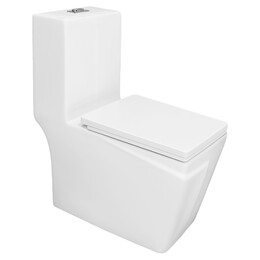 Унитаз-моноблок безободковый Azario RAYO AZ-6385 с крышкой микролифт - фото 