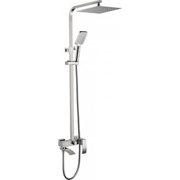 Душевая стойка с изливом Grocenberg GB7007-1NK, никель - фото 