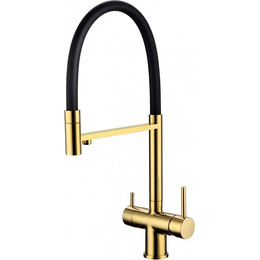 Смеситель для кухни Grocenberg GB4099GO, золото - фото 