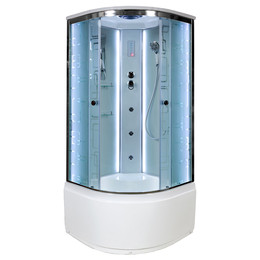 Гидробокс Avacan 100x100 см EM4510LED+GM, хром/узор (безсиликоновая сборка) - фото 