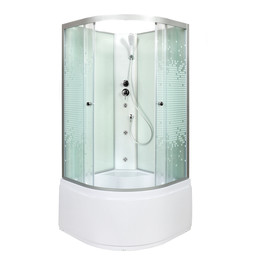 Гидробокс Avacan 80x80 см L980NGM, хром/узор (безсиликоновая сборка) - фото 