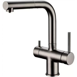 Смеситель для кухни Grocenberg GB4097BG, графит - фото 