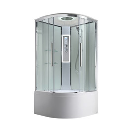 Гидробокс Avacan 110x110 см EM5011LEDT, хром/прозрачное (безсиликоновая сборка) - фото 