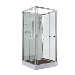 Душевая кабина Avacan 80x80 см V2080N, хром/прозрачное (безсиликоновая сборка) - фото 