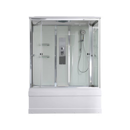 Душевая кабина Avacan 160x85 см V5016, хром/прозрачное (безсиликоновая сборка) - фото 