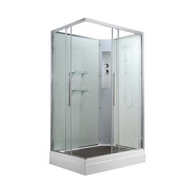 Душевая кабина Avacan 100x80 см K2810N, хром/прозрачное (безсиликоновая сборка) - фото 