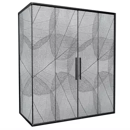 Душевое ограждение Avacan (190-210)х80 см FB2-190-SB80MT, чёрный/матовое - фото 