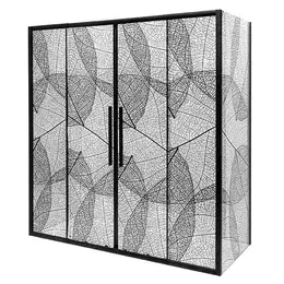 Душевое ограждение Avacan (190-210)х80 см FB2-190-SB80, чёрный/узор - фото 