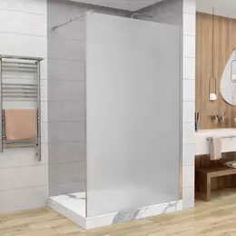 Душевая перегородка Avacan 120 см MC120MT стекло (8 мм) с кронштейном в комплекте, хром/матовое - фото 